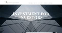 Desktop Screenshot of investmentforinvestors.com