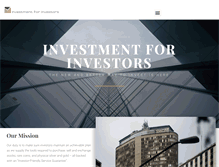 Tablet Screenshot of investmentforinvestors.com